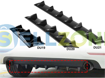 Διαχύτης Universal πίσω προφυλακτήρα τριών μεγεθών - DU19-DU21